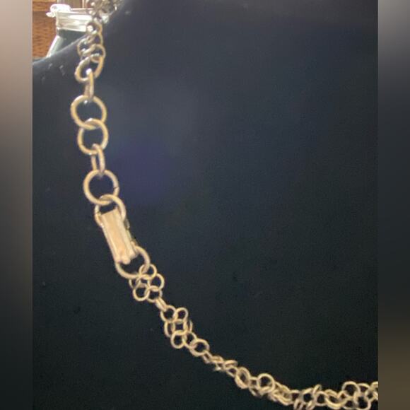 15” Clasp Marked Solid Copper Chandelier Necklace Hematite stones - Picture 3 of 10